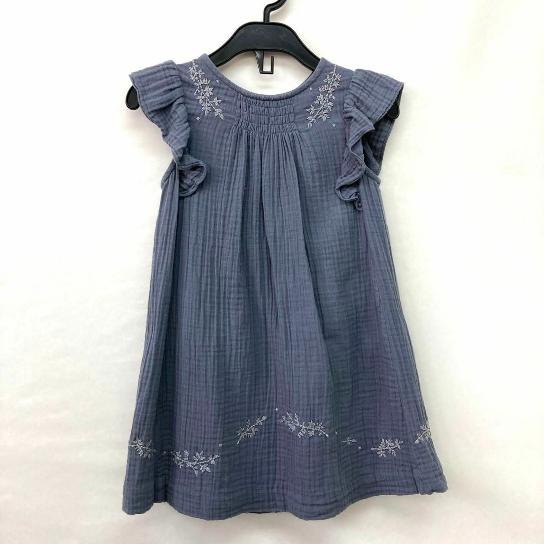 Bonpoint(ボンポワン)のBonpoint 100センチ　花柄刺繍　F0030 キッズ/ベビー/マタニティのキッズ服女の子用(90cm~)(ワンピース)の商品写真