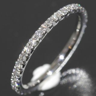 デビアス(DE BEERS)のデビアス フルエタニティ ダイヤ リング 4号 K18WG 1.5mm幅(リング(指輪))