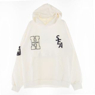 HYSTERIC GLAMOUR - HYSTERIC GLAMOUR ヒステリックグラマー パーカー WDS-HYS-3-06  WIND AND SEA ウィンダンシー HOODIE プルオーバー パーカー フーディー ホワイト系 XL【中古】