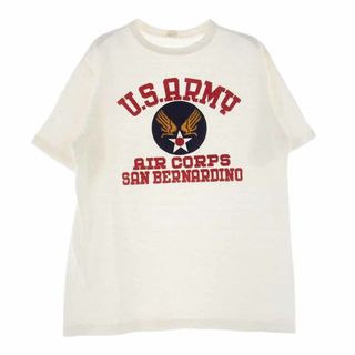 WAREHOUSE - WAREHOUSE ウエアハウス Ｔシャツ U.S.ARMY AIR CORPS フロッキー プリント Tシャツ ホワイト系 M【中古】