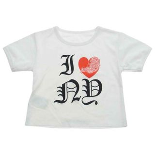 CHROME HEARTS クロムハーツ（原本無） Ｔシャツ I Love NY Tee アイラブ ニューヨーク 半袖 Tシャツ カットソー ホワイト系 OS【中古】