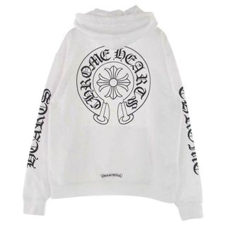 クロムハーツ(Chrome Hearts)のCHROME HEARTS クロムハーツ（原本無） パーカー ホースシュー バック プリント CHプラス プルオーバー パーカー ホワイト系 M【中古】(パーカー)