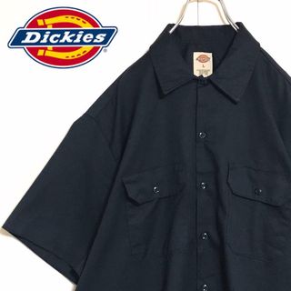 Dickies - 【オーバーサイズ】 ディッキーズ　ロゴ入りワークシャツ　裾ボックス　A1175