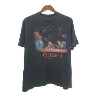 QUEEN クイーン 半袖Ｔシャツ バンドT ブラック (メンズ XL) 中古 古着 Q5754(Tシャツ/カットソー(半袖/袖なし))