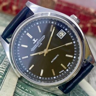 ジャガールクルト(Jaeger-LeCoultre)の【動作良好】ジャガールクルト メンズ腕時計 ブラック 自動巻き ヴィンテージ(腕時計(アナログ))