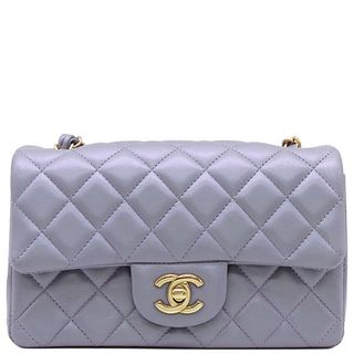 シャネル(CHANEL)のシャネル CHANEL ショルダーバッグ ミニ マトラッセ 20 ラムスキン メタリックパープル シャンパンゴールド金具 紫 メタリック  A69900  ランダムシリアル 【箱】【中古】(ショルダーバッグ)