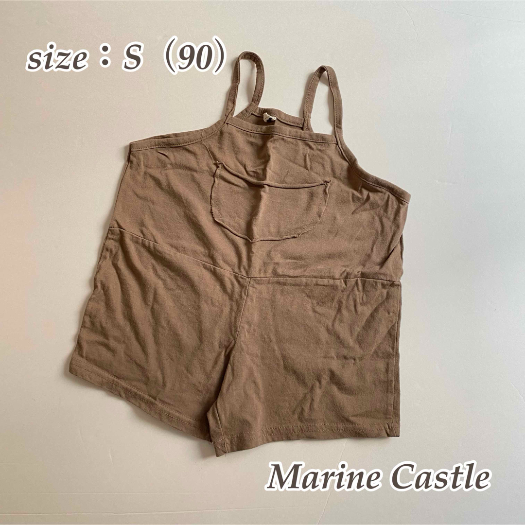 【MarineCastle】韓国子供服 ハーフ丈オーバーオール サロペット 90 キッズ/ベビー/マタニティのキッズ服女の子用(90cm~)(パンツ/スパッツ)の商品写真