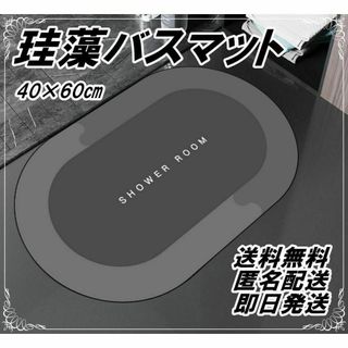 珪藻土バスマット 浴室 北欧風 カーペット 脱衣所 洗面所 浴室 おしゃれ 灰