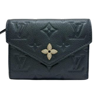 LOUIS VUITTON - ルイヴィトン LOUIS VUITTON 三つ折り財布
 モノグラムアンプラント ポルトフォイユ･ヴィクトリーヌ M82667 ネイビー