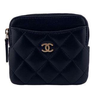 シャネル(CHANEL)のシャネル CHANEL コインケース
 ココマーク マトラッセ カードケース L字ファスナー ブラック(コインケース)