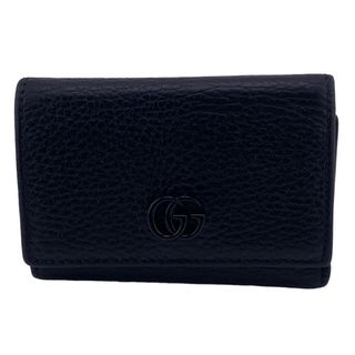 グッチ(Gucci)のグッチ GUCCI 三つ折り財布
 GGマーモント コンパクトウォレット 644407 ブラック(財布)