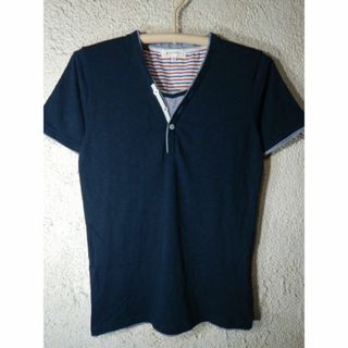 ザショップティーケー(THE SHOP TK)の8953　THE SHOP TK　半袖　重ね着風　デザイン　tシャツ　(Tシャツ/カットソー(半袖/袖なし))