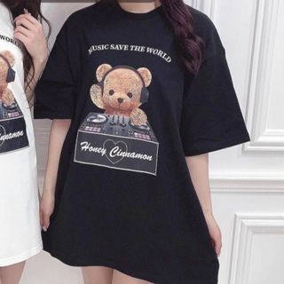 honeycinnamon ビックTシャツ　ロンT(Tシャツ/カットソー(半袖/袖なし))