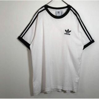 アディダス(adidas)のadidasアディダス　リンガー　刺繍ロゴ　サイドライン　ラグラン　Tシャツ　2(Tシャツ/カットソー(半袖/袖なし))