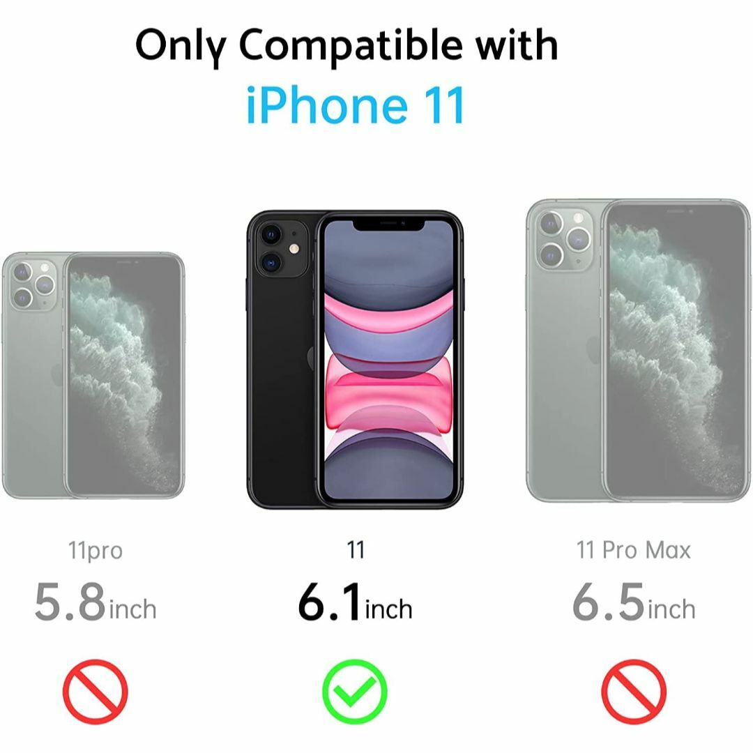 【色:パープル】Anqrp iPhone11 用 ケース 半透明 耐 滑り止め  スマホ/家電/カメラのスマホアクセサリー(その他)の商品写真