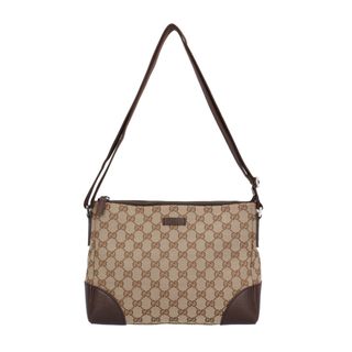 Gucci - グッチ GGキャンバス ショルダーバッグ GGキャンバス 114273 001998 ベージュ レディース GUCCI  中古