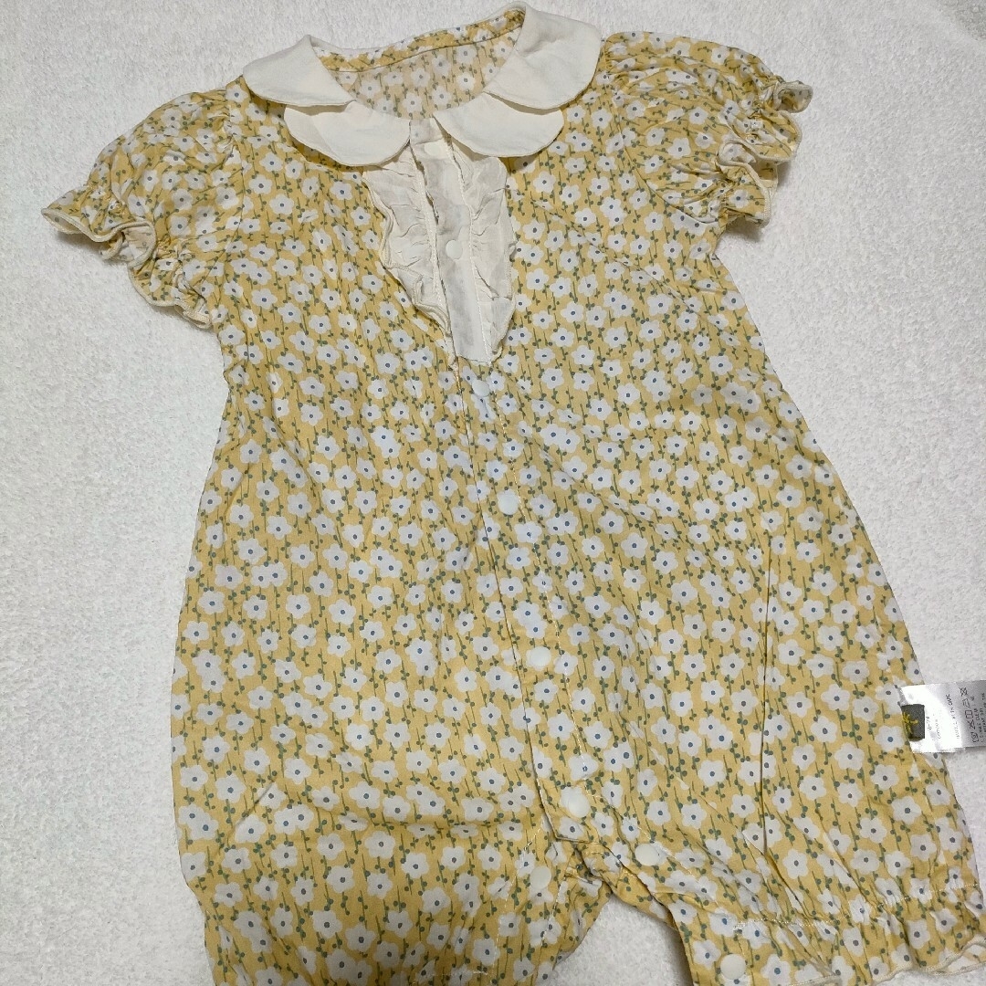 夏ロンパース4着セット キッズ/ベビー/マタニティのベビー服(~85cm)(ロンパース)の商品写真