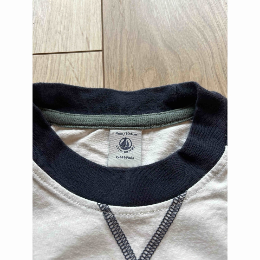 PETIT BATEAU(プチバトー)のプチバトー　Tシャツ　4ans/104cm 90サイズ キッズ/ベビー/マタニティのキッズ服男の子用(90cm~)(Tシャツ/カットソー)の商品写真