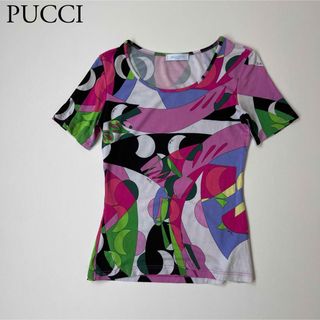 エミリオプッチ(EMILIO PUCCI)のEMILIO PUCCI エミリオプッチ　Tシャツ　カットソー　総柄　プッチ柄(Tシャツ(半袖/袖なし))