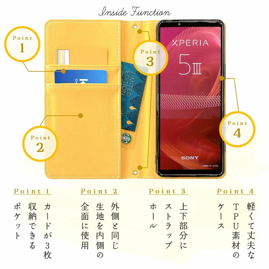 【色:イエロー_サイズ:Galaxy A54 5G SC-53D SCG21】G スマホ/家電/カメラのスマホアクセサリー(その他)の商品写真