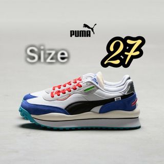 プーマ(PUMA)のプーマ スタイル ライダー ライドオン ホワイト/ダズブルー/ハイライズ 27(スニーカー)