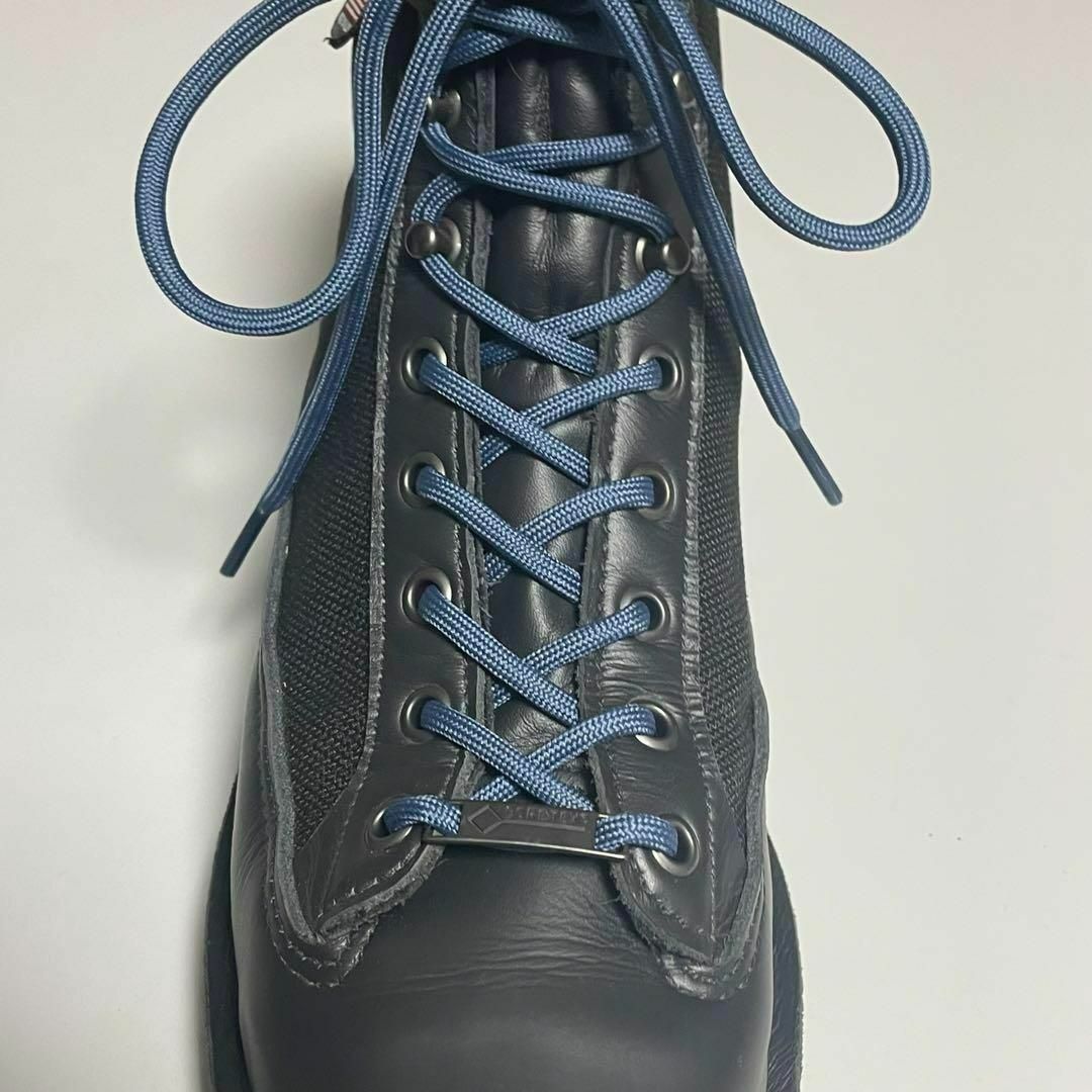 ブーツ靴紐2種4本 藍色＆ベージュ150㎝メンズレディースワーク古着革靴 メンズの靴/シューズ(ブーツ)の商品写真