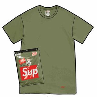 シュプリーム(Supreme)のSupreme / Hanes Tagless Tees Olive(Tシャツ/カットソー(半袖/袖なし))