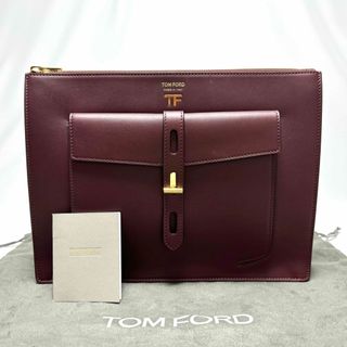 トムフォード(TOM FORD)のトムフォード ハリウッド レザー Tツイスト クラッチ バッグ TOM FORD(セカンドバッグ/クラッチバッグ)