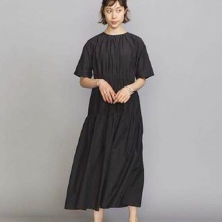 ビューティアンドユースユナイテッドアローズ(BEAUTY&YOUTH UNITED ARROWS)のB&Y ローンティアードドルマンスリーブワンピース(ロングワンピース/マキシワンピース)