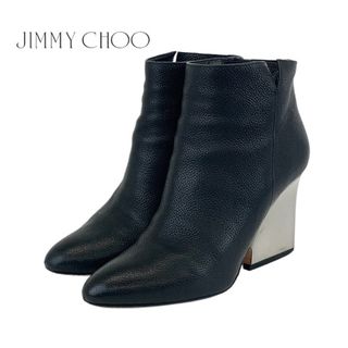 ジミーチュウ(JIMMY CHOO)のジミーチュウ JIMMY CHOO ブーツ ショートブーツ 靴 シューズ レザー ブラック シルバー メタルヒール(ブーツ)