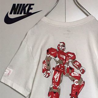 ナイキ(NIKE)の【希少デザイン】ナイキ　ロゴ入りTシャツ　ガンダム　人気ホワイト　A1101(Tシャツ/カットソー(半袖/袖なし))