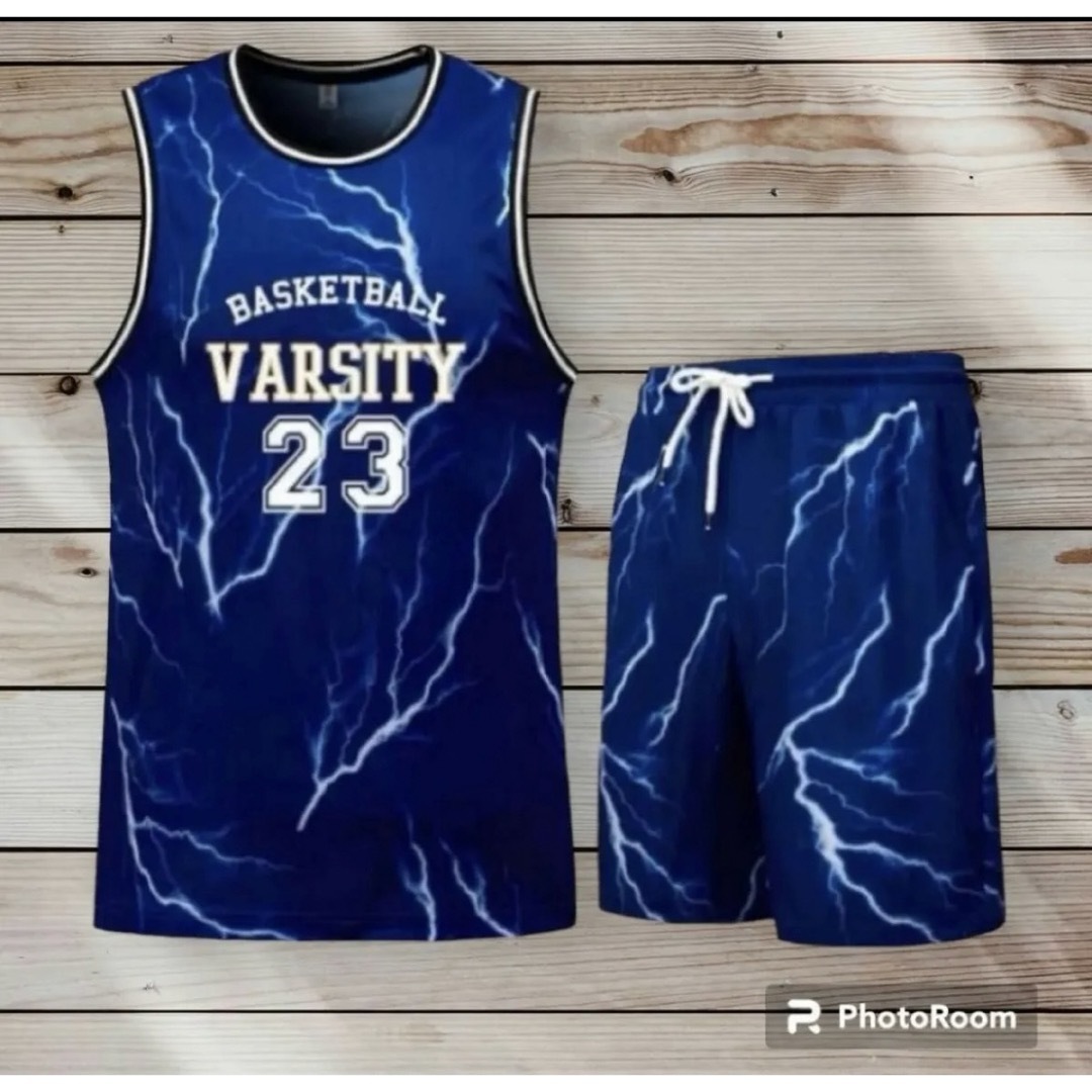 ☆SALE☆バスケット ゲームシャツ セットアップ  XXL BLUE スポーツ/アウトドアのスポーツ/アウトドア その他(バスケットボール)の商品写真