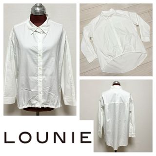 ルーニィ(LOUNIE)の良品■LOUNIE ルーニィ■ビッグシルエット 前後差スソ ブラウス シャツ L(シャツ/ブラウス(長袖/七分))