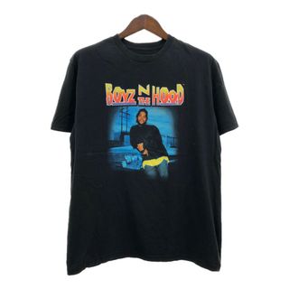 BOYZ N THE HOOD ボーイズンザフッド アイスキューブ 半袖Ｔシャツ ムービーT ブラック (メンズ L) 中古 古着 Q5778(Tシャツ/カットソー(半袖/袖なし))