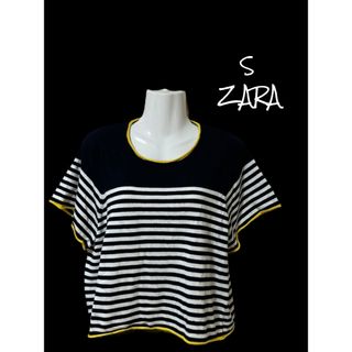 ZARA - 【ZARA】サマーニット/S/ボーダー柄/半袖