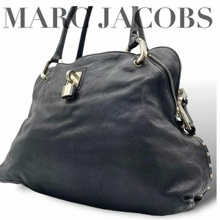 MARC JACOBS マークジェイコブス ファスナー ハンドバック レザー 黒(ハンドバッグ)