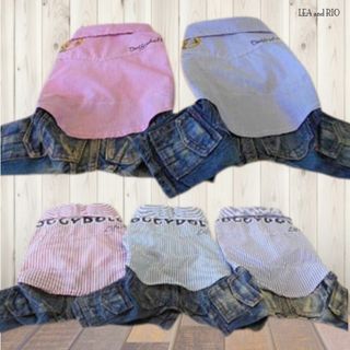 シャツ＆デニムパンツ つなぎ 猫 ペット DD79 DD80 DD81 DD82(犬)