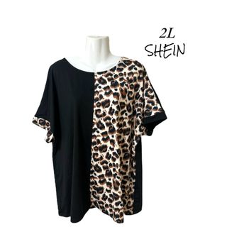 シーイン(SHEIN)の【SHEIN】ヒョウ柄Tシャツ/半袖/2L(Tシャツ(半袖/袖なし))