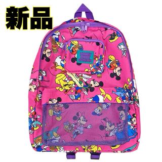 【新品】ディズニー 総柄 リュック ミッキーフレンズ レトロミッキー レディース