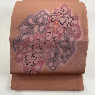 開き名古屋帯 美品 秀品 正絹 【中古】(帯)