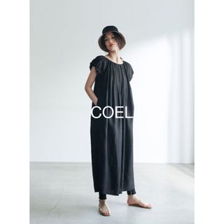 COEL コエル リネン混ギャザーワンピース ¥29,700(ロングワンピース/マキシワンピース)