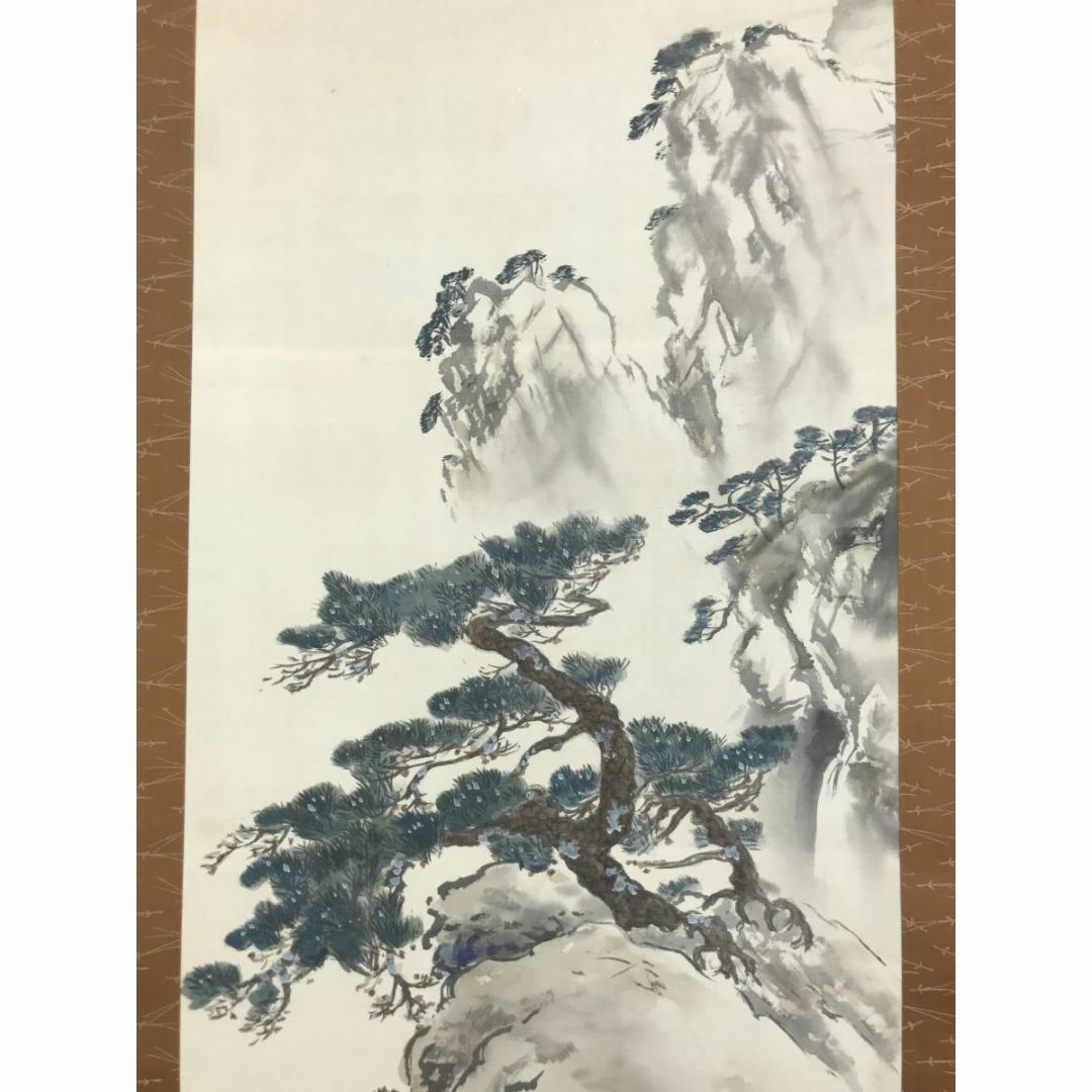 真作/竹山/楼閣山水図/山水図/水墨山水図/掛軸/名家伝来/AE-185 真作/竹山/楼閣山水図/山水図/水墨山水図/掛軸/名家伝来/AE-185
