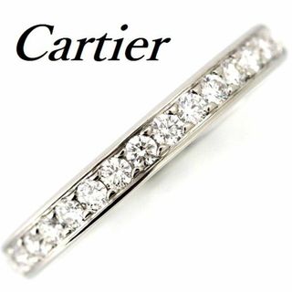 カルティエ(Cartier)のカルティエ ハーフエタニティー ダイヤモンド リング Pt950 ♯48 8号(リング(指輪))