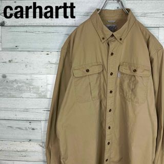 carhartt - カーハートリップストップ ダブルポケット フラップ付き 長袖 ワークシャツ