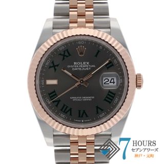 ロレックス(ROLEX)の【120850】ROLEX ロレックス  126331 デイトジャスト 41 スレートローマダイヤル ランダム番 PG/SS 自動巻き ギャランティーカード 純正ボックス 腕時計 時計 WATCH メンズ 男性 男 紳士 【未使用品】【中古】(腕時計(アナログ))