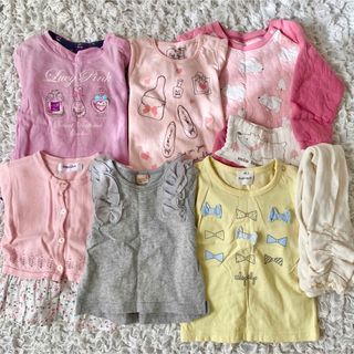 プティマイン(petit main)の女の子洋服まとめ売り　トップス6点＋レギンス　90㎝(Tシャツ/カットソー)