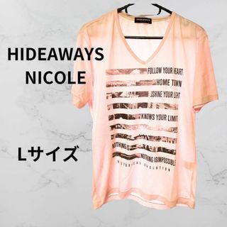 ハイダウェイ(HIDEAWAY)のHIDEAWAYS NICOLE　Tシャツ　ピンク(Tシャツ/カットソー(半袖/袖なし))