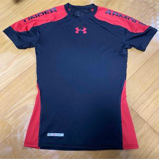 UNDER ARMOUR - 【アンダーアーマー】ヒートギア　size:M ブラック　レッド　半袖