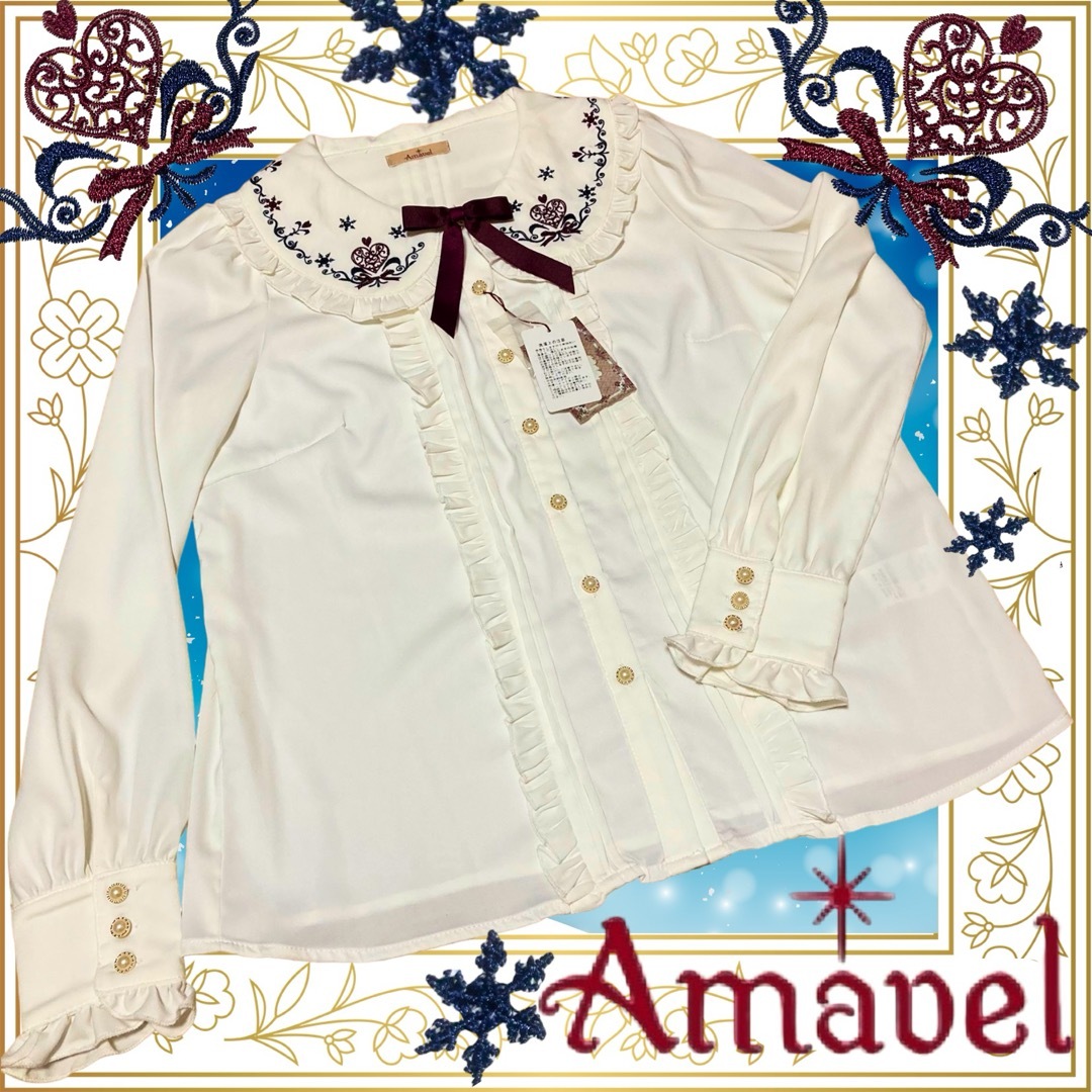 Amavel(アマベル)のアマベル/雪の女王ブラウス/新品/ロリィタ/アンクルージュ/リズリサ/BABY冬 レディースのトップス(シャツ/ブラウス(長袖/七分))の商品写真
