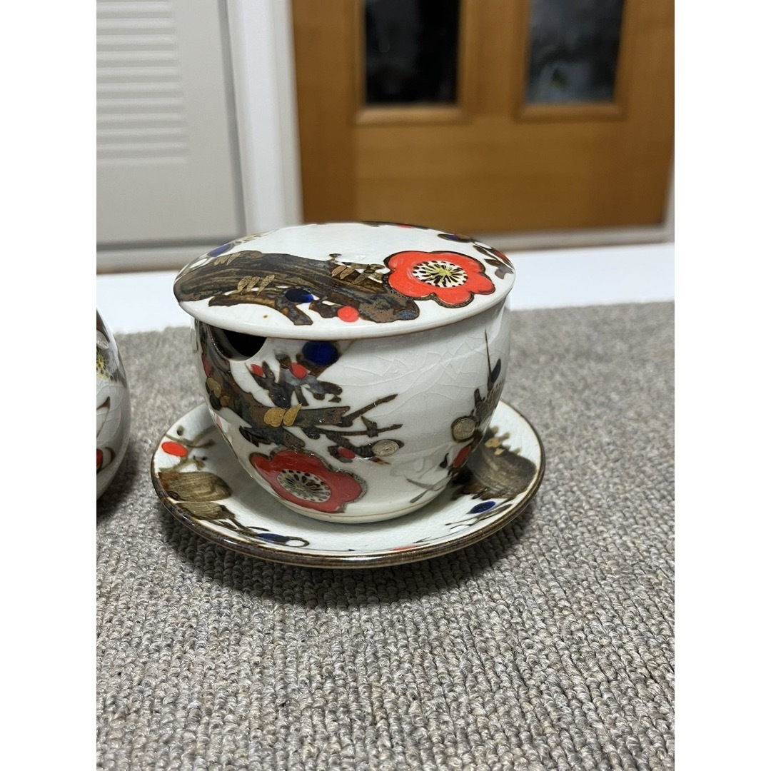 四季彩草花金彩 急須 茶器 茶器セット 骨董 昭和レト インテリア/住まい/日用品のキッチン/食器(食器)の商品写真